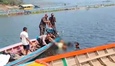 Polisi melakukan olah TKP di kawasan Waduk Jatiluhur, Purwakarta, terkait penemuan satpam tewas dengan kondisi tangan terborgol. (Posnews/Polres Purwakarta)