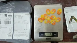Barang bukti permen mengandung THC dari Inggris yang disita Bareskrim Polri di Malang
