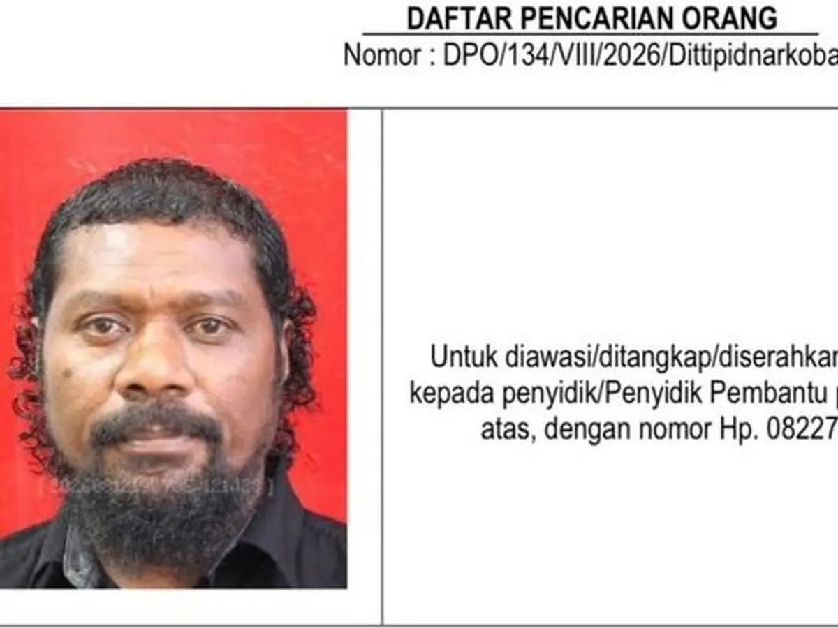 Basri Lewaimang ditetapkan DPO Bareskrim dalam kasus peredaran narkoba di Planet Batam. (Posnews/Bareskrim Polri)
