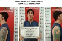 Bayu Wicaksono alias Ncek tiba di Gedung Bareskrim Polri setelah ditangkap di Myanmar. (Posnews/Polres Lampung Timur)
