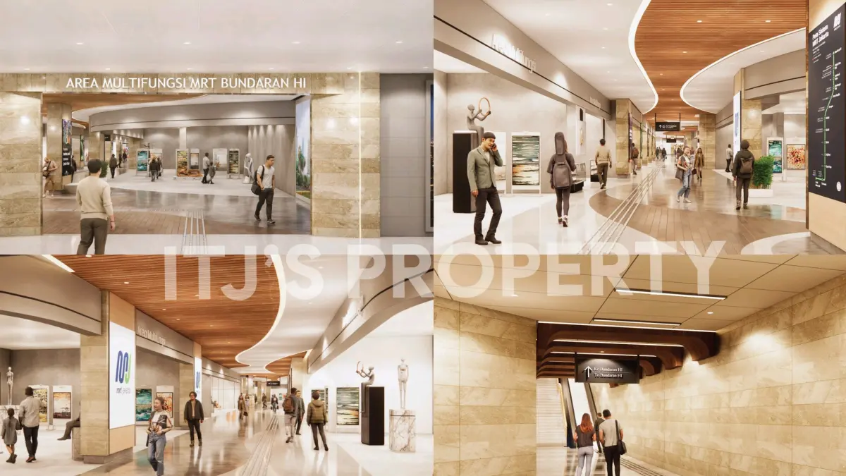 Extended Concourse Stasiun MRT Bundaran HI yang disiapkan menjadi ruang komersial bawah tanah Jakarta. (Posnews/Ist)