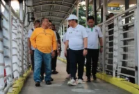 Gubernur DKI Jakarta Pramono Anung meninjau JPO di Jalan HR Rasuna Said, Kuningan, Jakarta Selatan. (Posnews/Ist)