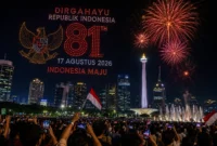 Pertunjukan 1.500 drone dan pesta kembang api memeriahkan HUT ke-81 RI di Jakarta.
