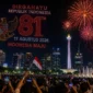 Pertunjukan 1.500 drone dan pesta kembang api memeriahkan HUT ke-81 RI di Jakarta.
