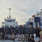 Kapal MV Ocean Porter berbendera Tanzania diamankan BNN setelah diduga membawa 2,6 ton sabu cair di perairan Bengkalis. (Posnews/BNN)
