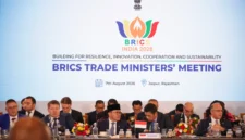 Menteri Perdagangan RI Budi Santoso berbicara di forum BRICS di Jaipur, India.