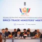 Menteri Perdagangan RI Budi Santoso berbicara di forum BRICS di Jaipur, India.
