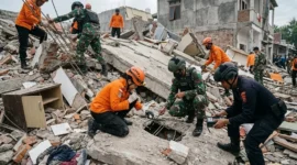 BNPB mencatat 68 orang meninggal dan 213 luka akibat gempa M 7 di NTT. Basarnas tetap siaga, sementara dua rumah sakit lapangan dikirim.