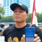 AMPB menyampaikan tuntutan RUU Perampasan Aset di depan Gedung DPR RI Jakarta.(Posnews/Ist)
