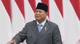 Presiden Prabowo Subianto menyampaikan usulan kewarganegaraan ganda terbatas di Kompleks Parlemen Jakarta. (Posnews/Sekretaris Presiden)
