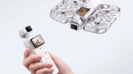 Inovasi gawai modular dua fungsi. HoverAir merilis konsep Versa yang menggabungkan kamera gimbal genggam dan drone terbang pintar dalam satu perangkat. Dok: Istimewa.