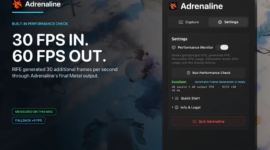 Developer indie menciptakan aplikasi Frame Generation bernama Adrenaline untuk PC berbasis Mac. Dok: Istimewa.