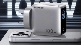 Ugreen resmi mengumumkan penjualan charger Nexode Pro 100W four-port GaN di pasar Inggris, dilengkapi layar TFT dan dukungan pengisian cepat. Dok: Istimewa.