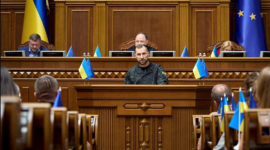 Parlemen Ukraina merestui pengangkatan Yevhenii Khmara sebagai Menteri Pertahanan baru di tengah tuntutan pemilu masa perang dan  skandal korupsi. Dok: Istimewa.