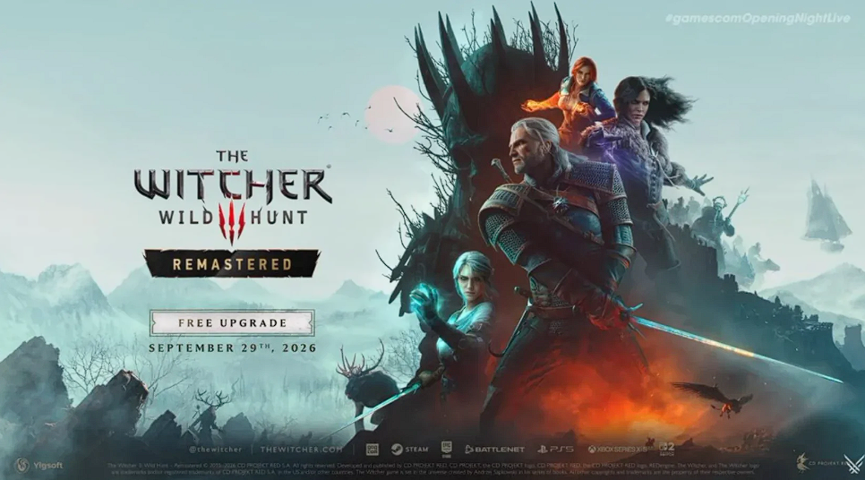 The Witcher 3 Remastered hadir di Gamescom 2026 sebagai upgrade gratis dengan peningkatan besar, ditemani teaser DLC Songs of the Past. Dok: Istimewa.