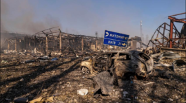 Drone Rusia menghantam gudang amunisi di Myla, Ukraina, menewaskan 37 orang termasuk penghuni panti jompo, menjadi serangan paling mematikan 2026. Dok: Istimewa.