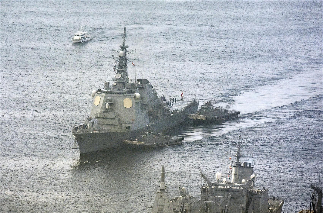 Kapal perusak Chokai Jepang kembali ke Sasebo usai sukses uji tembak rudal Tomahawk, membuka jalan bagi perluasan kapabilitas serang balik ke kapal Aegis lainnya. Dok: Istimewa.