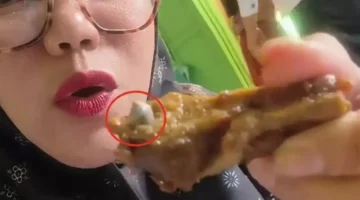 Siswa SD Lampung Utara menemukan benda diduga peluru di dalam potongan daging menu Makan Bergizi Gratis. (Posnews/Ist)