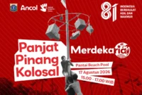 Suasana Merdekaria 2026 di Ancol dengan konser dan panjat pinang kolosal HUT ke-81 RI. (Posnews/Ancol)