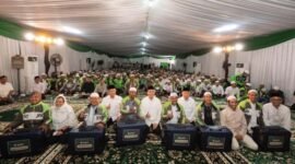 Doa bersama Mitra Driver Gojek jelang keberangkatan umrah. 