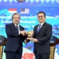 Budi Santoso dan Johari Abdul Ghani membahas penguatan perdagangan Indonesia-Malaysia di Jakarta. (Posnews/Kemendag)
