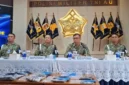 Danpuspomau Marsda TNI Daan Sulfi menyampaikan perkembangan kasus Serda Ahmad Muzammil Farisa. (Posnews/Ist)
