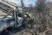 Jenazah sopir Aris Sanda ditemukan bersama mobil terbakar di kawasan Danau Habema Jayawijaya. (Posnews/Ist)