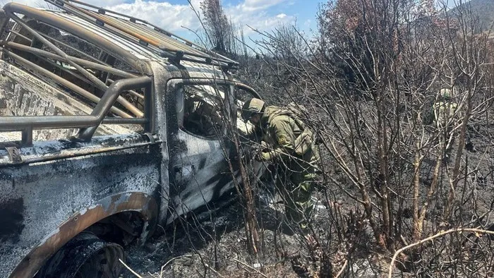 Jenazah sopir Aris Sanda ditemukan bersama mobil terbakar di kawasan Danau Habema Jayawijaya. (Posnews/Ist)
