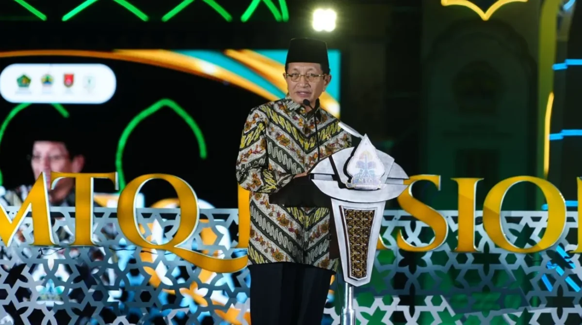 Menag Nasaruddin Umar saat pembukaan MTQ Nasional XXXI 2026 di Semarang. (Posnews/Kemenag)
