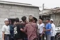 Pembubaran ibadah jemaat GKPI di Rajeg Tangerang viral di media sosial. (Posnews/Ist)