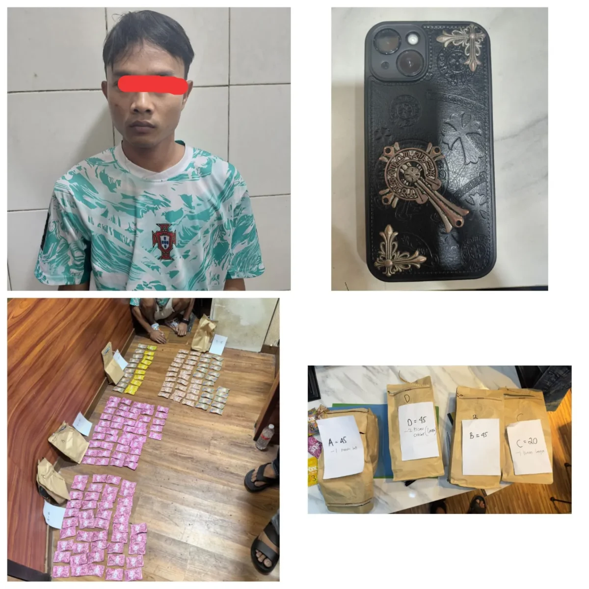 Polisi mengamankan 155 pcs etomidate dalam pengungkapan Operasi Nila Jaya 2026 di PIK Jakarta Utara. (Posnews/Ist)
