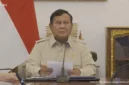 Presiden Prabowo Subianto memimpin rapat terbatas penanganan bencana secara virtual dari Istana Merdeka. (Posnews/Ist)
