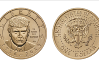 U.S. Mint resmi jual koin satu dolar bergambar wajah Trump untuk rayakan 250 tahun kemerdekaan AS, picu kritik soal aturan federal. Dok: Istimewa.