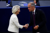 PM Kanada Mark Carney sambut usulan anggota asosiasi Uni Eropa di Strasbourg. Simak rincian pidato Carney dan ancaman tarif Donald Trump. Dok: Istimewa.
