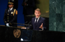 Presiden Prancis Emmanuel Macron mengecam klaim perdamaian Gaza buatan Donald Trump di Sidang Umum PBB. Simak rincian pidato terakhirnya. Dok: Istimewa.