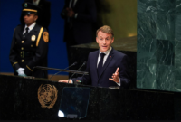 Presiden Prancis Emmanuel Macron mengecam klaim perdamaian Gaza buatan Donald Trump di Sidang Umum PBB. Simak rincian pidato terakhirnya. Dok: Istimewa.