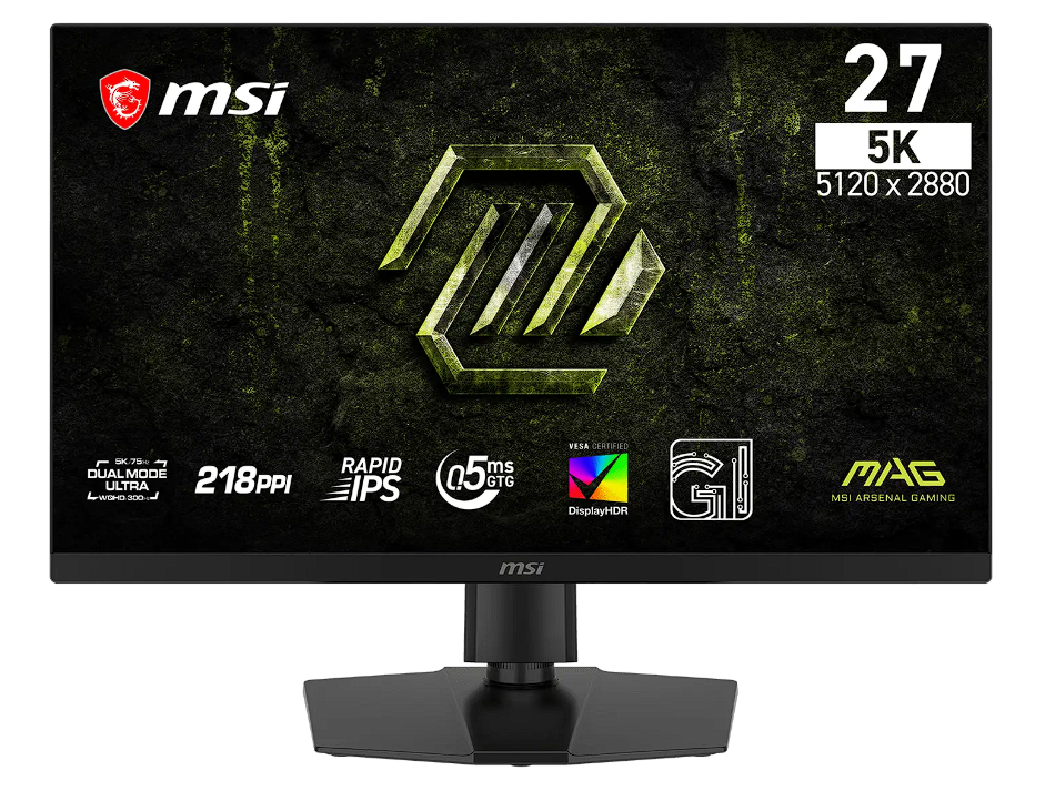 MSI meluncurkan monitor gaming Rapid IPS MAG 271KPD7 dengan dual mode 5K 75Hz dan WQHD 300Hz. Simak spesifikasi lengkap dan harganya. Dok: Istimewa.