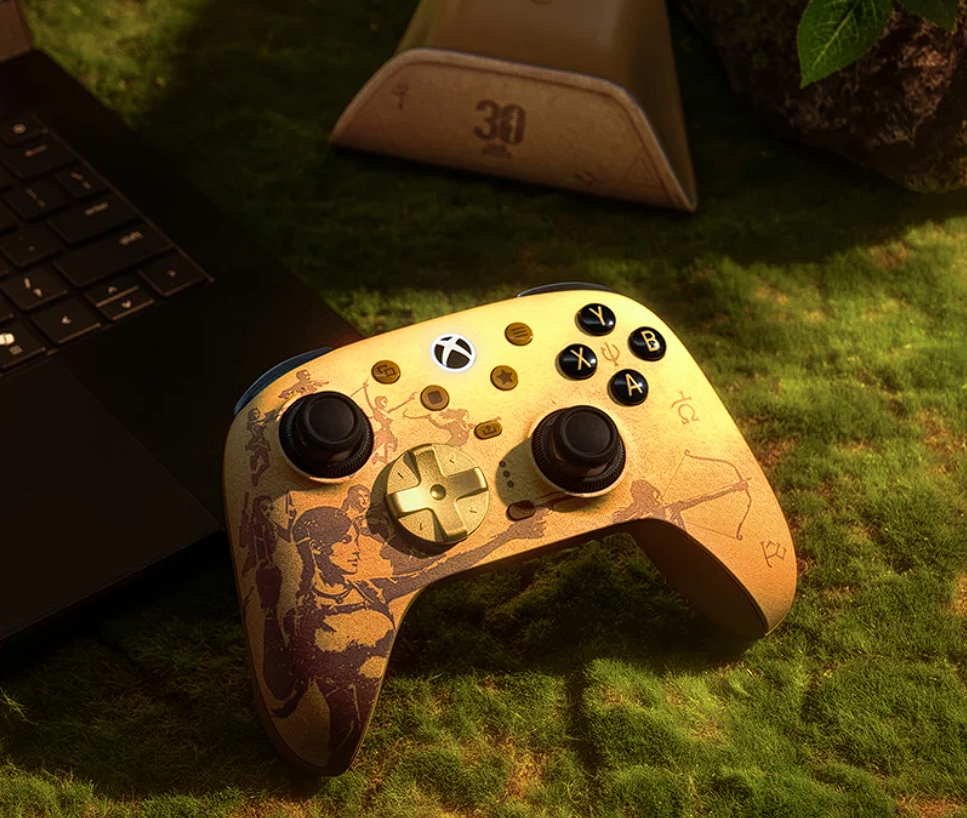 8BitDo merilis controller Tomb Raider 30th Anniversary edisi khusus dengan TMR joystick dan Hall Effect trigger. Simak spesifikasi dan fitur lengkapnya. Dok: Istimewa.