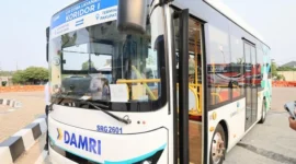 Bus listrik menjalani uji coba di Kota Serang untuk melayani koridor Terminal Pakupatan–UNSERA dan Perumahan Visenda–UIN Banten. (Posnews/Ist)
