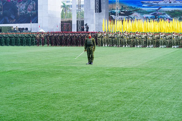 HUT ke-81 TNI Berlangsung Sederhana di Cilangkap, Ada 6 Kodam Baru. (Posnews/Puspen TNI)
