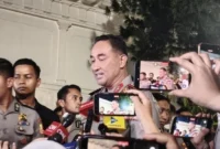 Kapolri Jenderal Suyudi Ario Seto menyampaikan perkembangan penetapan 11 korporasi tersangka kasus karhutla di Istana Kepresidenan Jakarta.