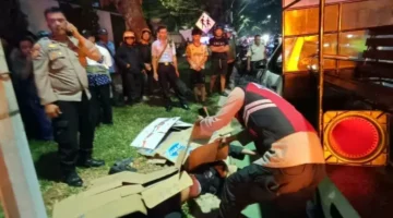 Lokasi kecelakaan yang menewaskan dua pelajar di Jalan Sutera Utama, Alam Sutera, Serpong Utara, Tangerang Selatan.
