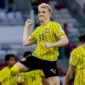 Pemain Malaysia Fergus Tierney merayakan kemenangan 1-0 atas Vietnam dalam FIFA ASEAN Cup 2026 di SUGBK. (Posnews/Instagram famalsyia)
