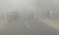 Maut Mengintai di Balik Kabut Asap Sampit, 2 Pemotor Tewas Tabrakan dengan Truk