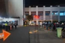 Polisi melakukan olah TKP kecelakaan yang menewaskan bocah lima tahun di area parkir RSUD Abdul Moeloek, Bandar Lampung. (Posnews/Polres Bandar Lampung)

