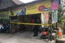 Polisi melakukan olah TKP penembakan pemilik tambal ban di Jalan Pandanaran, Boyolali, Jawa Tengah. (Posnews/Polres Boyolali)

