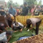 Polisi olah TKP kasus dugaan pembunuhan Deni Nurdiansyah di Desa Kampung Baru, Kecamatan Ukui, Pelalawan.


