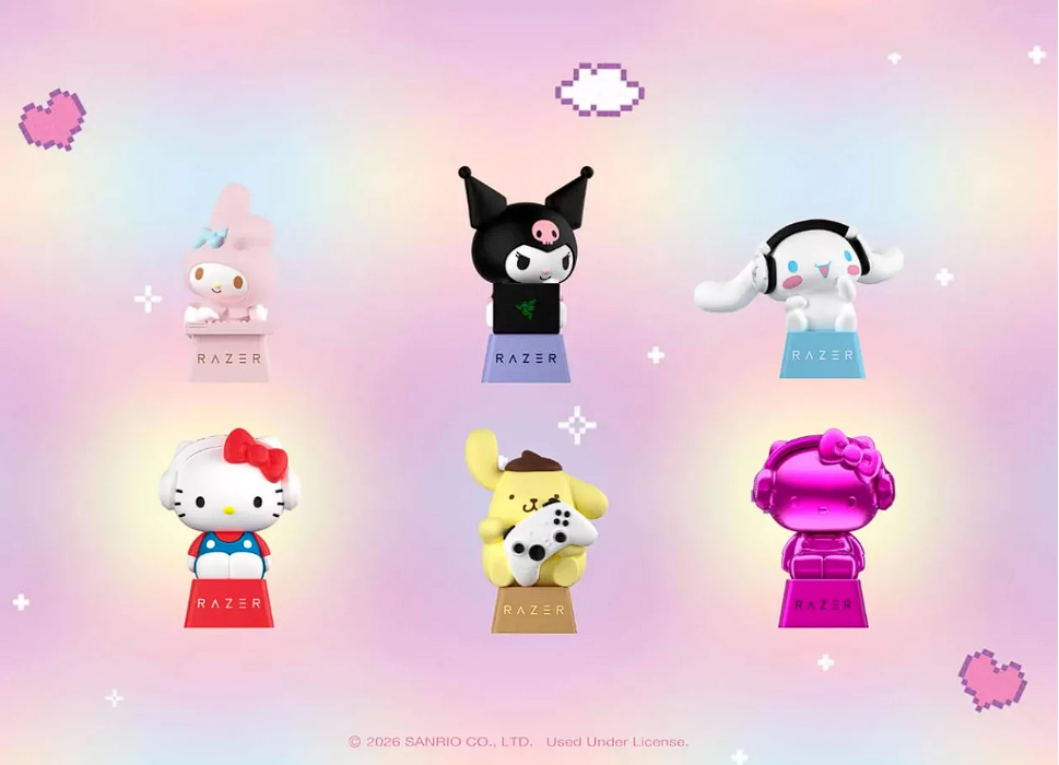 Razer meluncurkan keycap koleksi Hello Kitty and Friends berkonsep blind box. Simak varian Sanrio, edisi langka chrome, dan harga resminya. Dok: Istimewa.