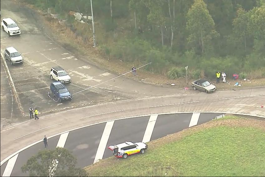 Sebuah mobil menabrak kerumunan pendukung tim rugbi di Newcastle Australia hingga melukai sepuluh orang warga. Dok: Istimewa.