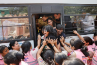 Kepolisian New Delhi menangkap 2.000 lebih demonstran gerakan pemuda pasca aksi unjuk rasa pembaharuan daftar pemilih KPU India. Dok: Istimewa.